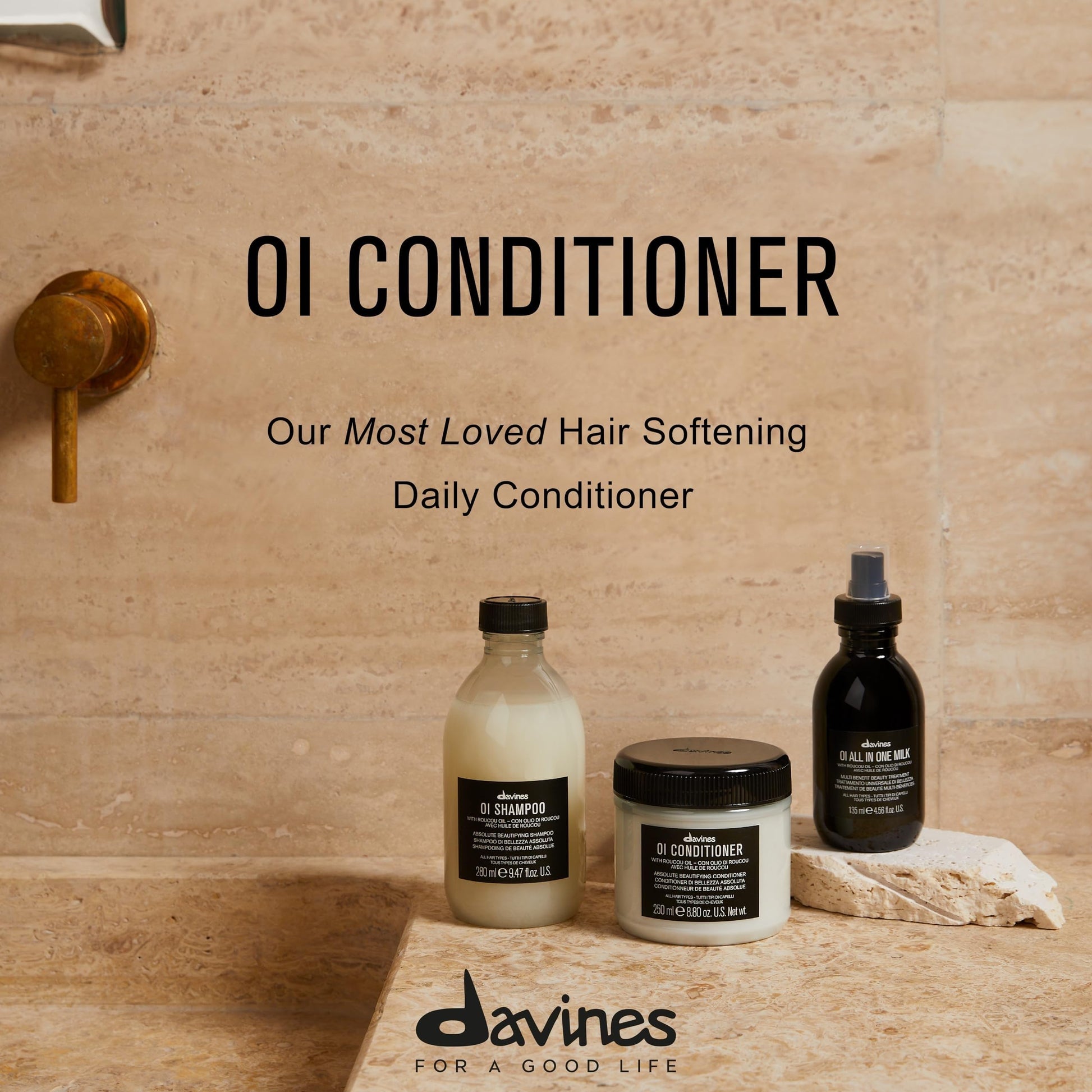 Davines OI Conditioner 250ml professional hair care jar