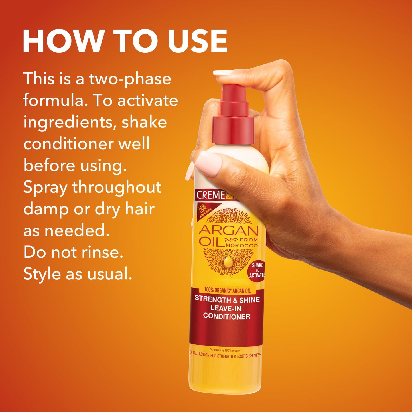 Creme of Nature Strength and Shine conditioner spray nozzle view