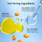 Back label of Amika Hydro Rush intense hair conditioner
