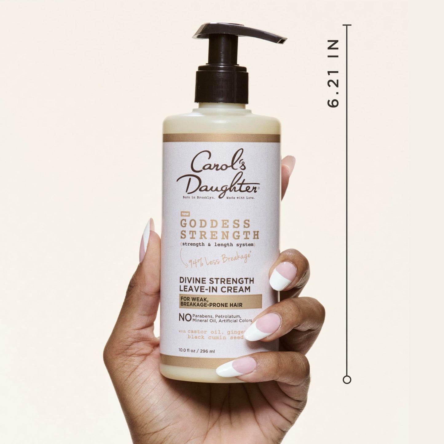 Carol's Daughter Goddess Strength hair cream pump bottle packaging