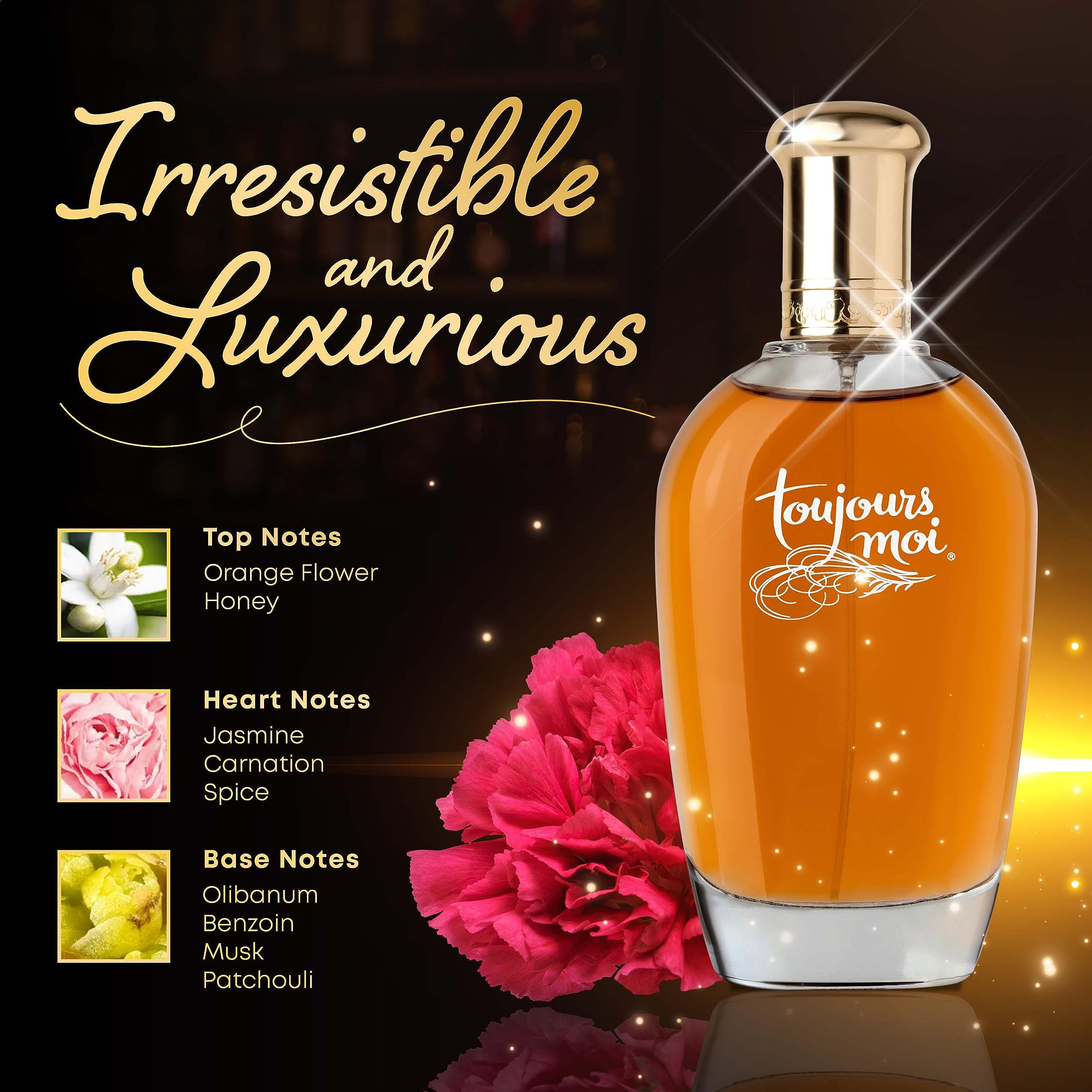 Detailed label view of Dana Toujours Moi Eau De Cologne