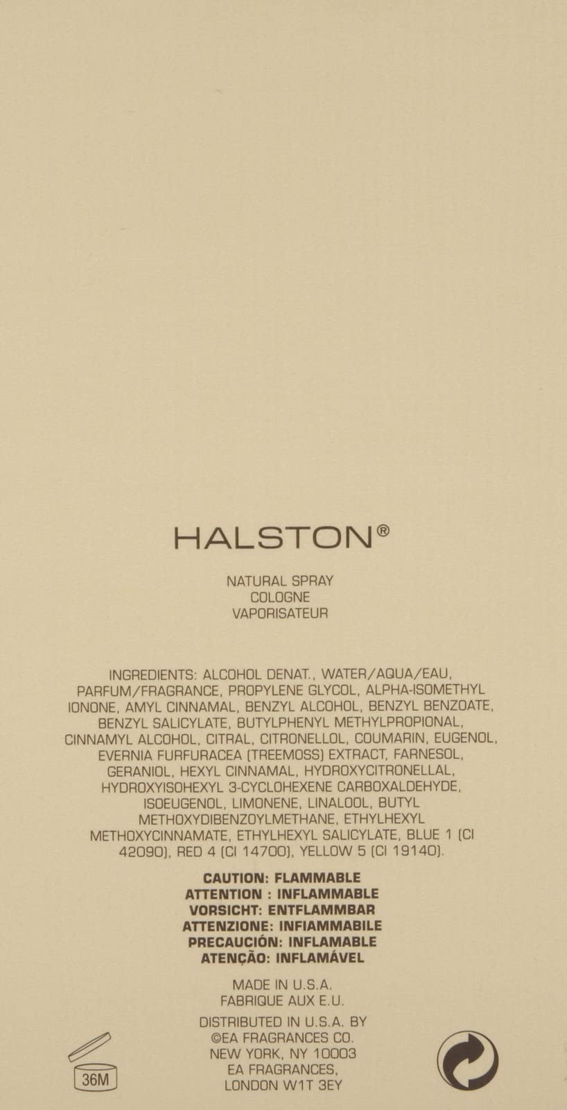 Close up view of the spray nozzle on the non drying Halston women's designer perfume.