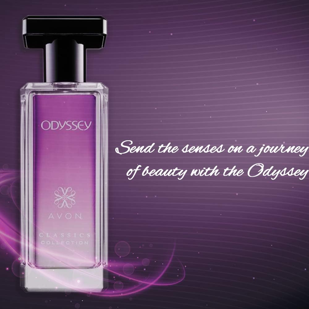 Avon Odyssey 1.7 fluid ounce perfume bottle side profile
