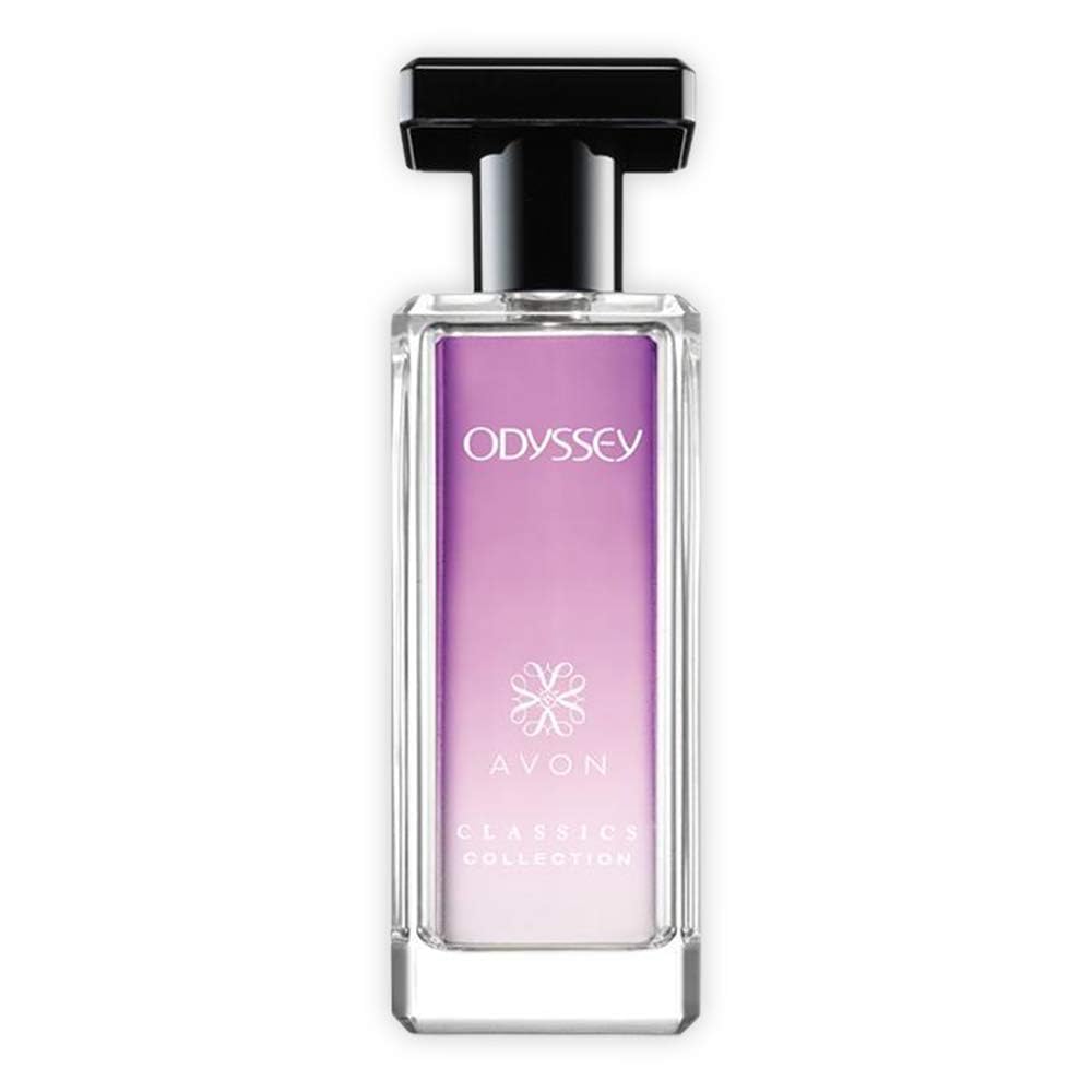 The elegant packaging box for Avon Classics Odyssey fragrance