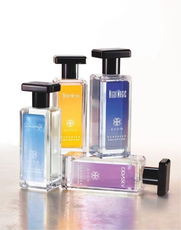 Professional studio shot of Avon Odyssey soft floral perfume