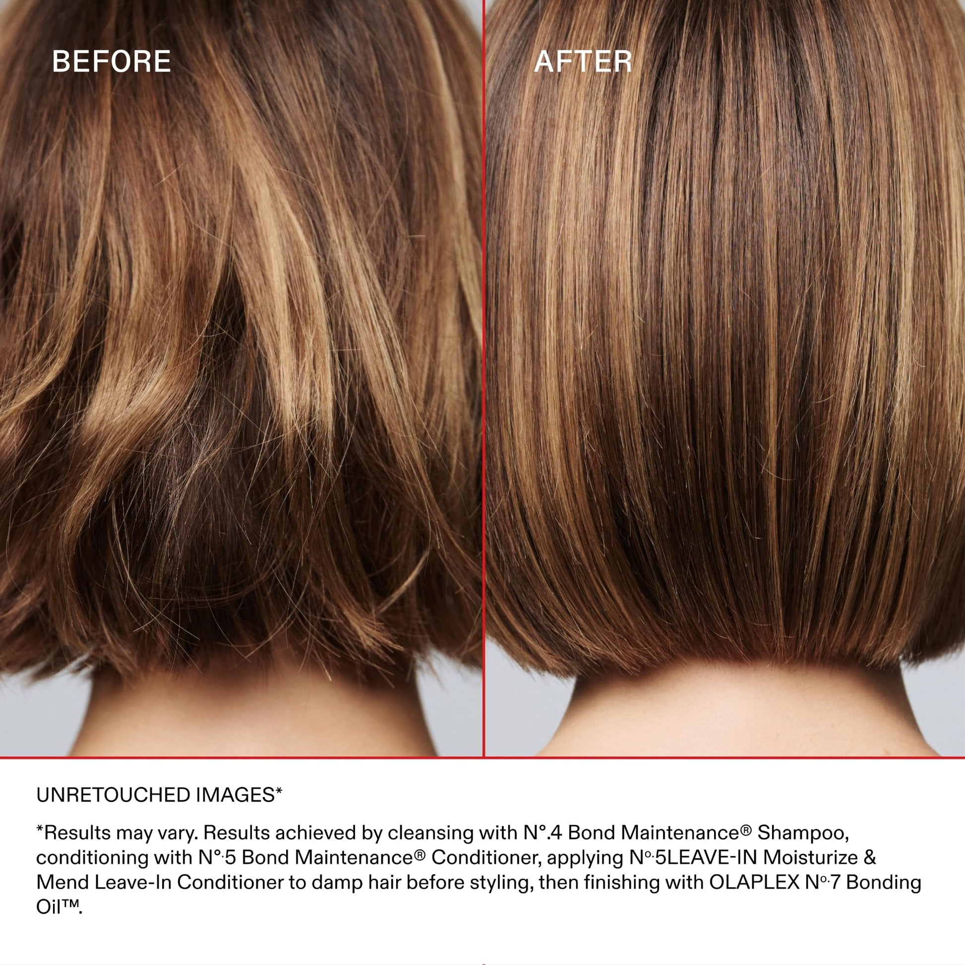 Side profile of Olaplex Number 5 leave-in conditioner bottle