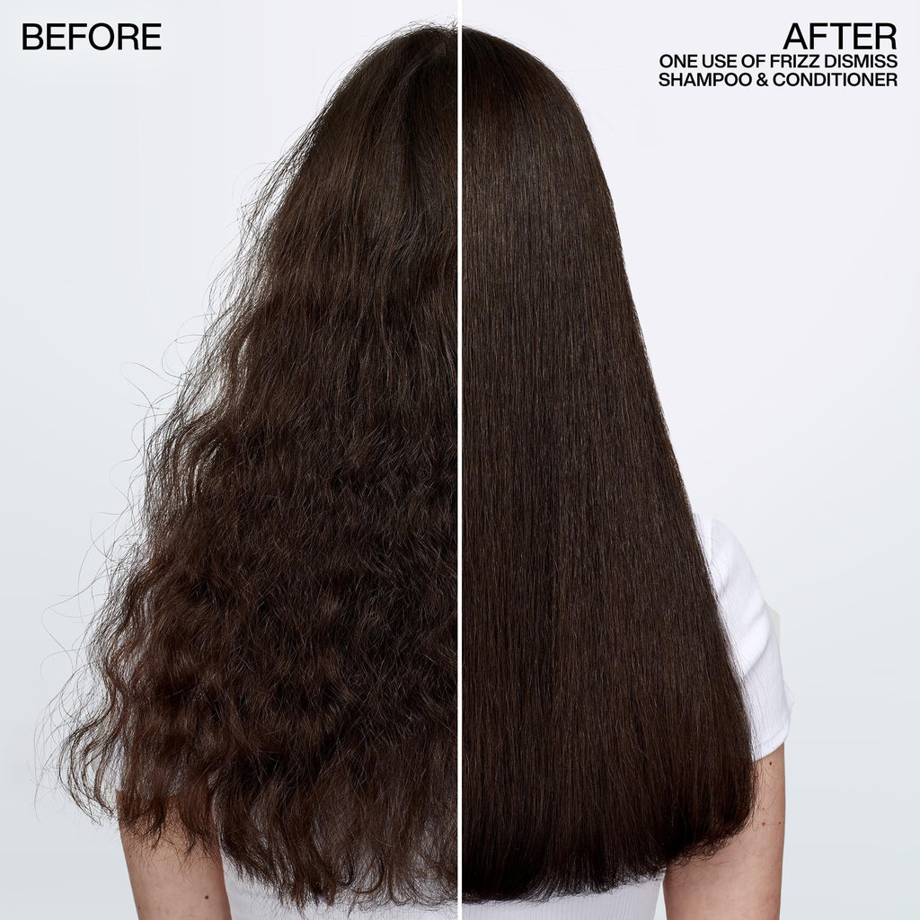 Back label of Redken Frizz Dismiss Conditioner showing ingredients