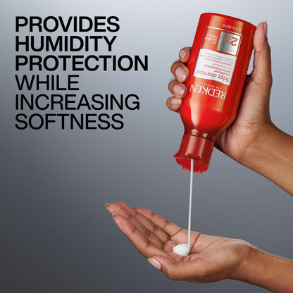 Redken Frizz Dismiss Conditioner bottle with cap details