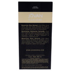Jovan Black Musk Floral Woody Musk fragrance bottle angled view showing clear liquid