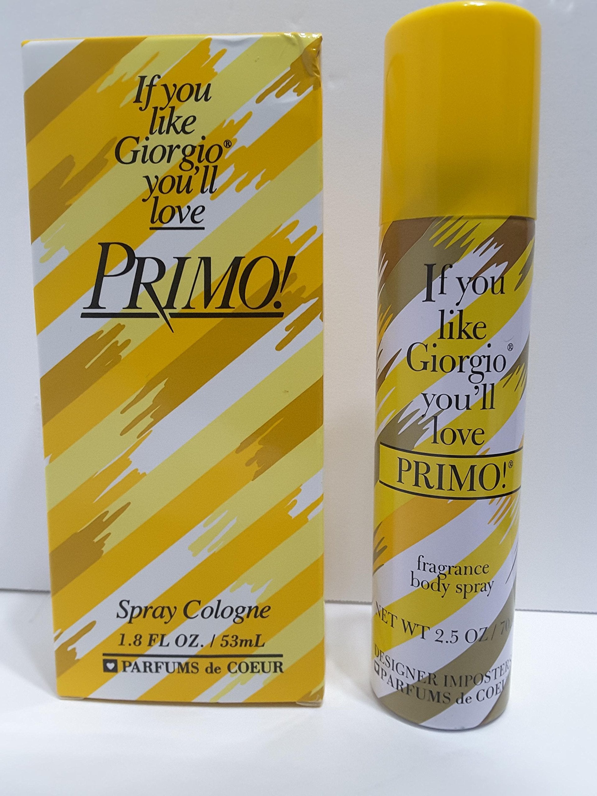 Authentic USA imported Primo by Parfums De Coeur women fragrance set display
