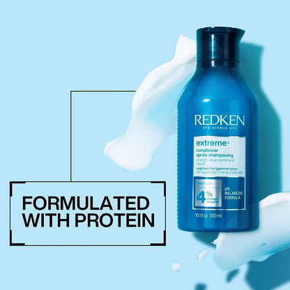 Close up of Redken Extreme Conditioner professional salon grade packaging