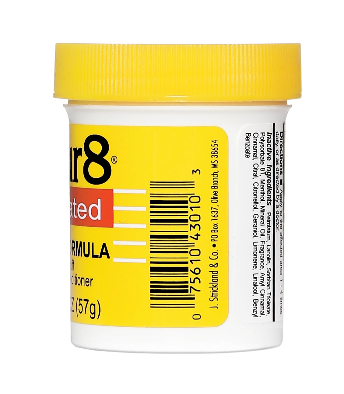 Texture of Sulfur8 medicated anti-dandruff scalp treatment cream