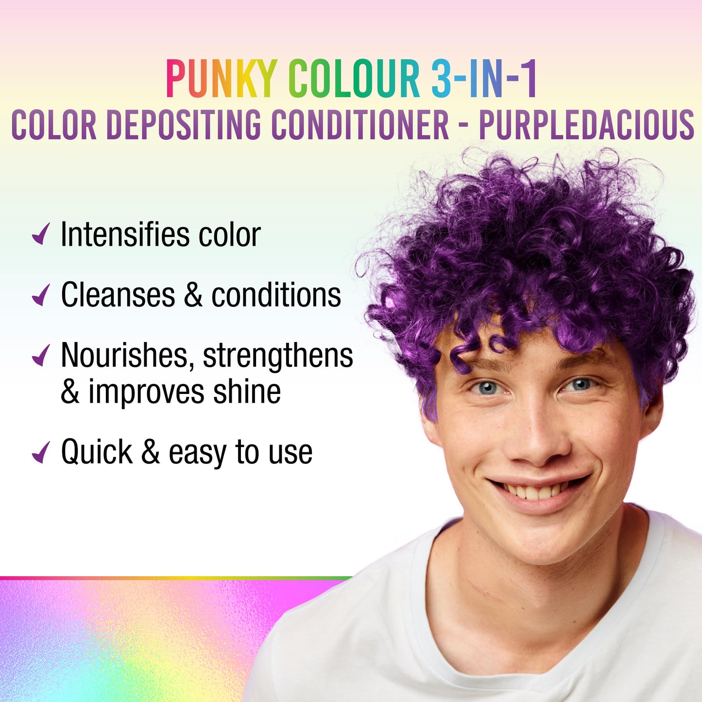Punky Colour Purpledacious bottle showing 8.5 fluid ounce size