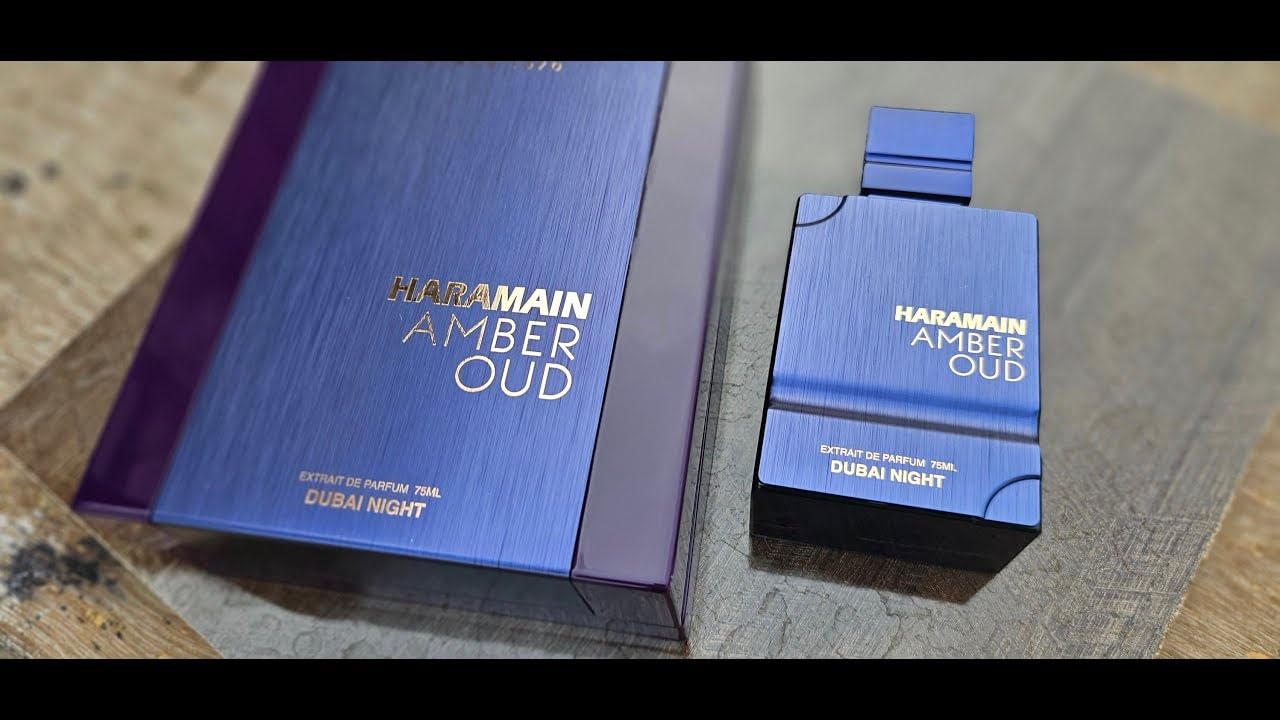 Al Haramain Amber Oud Dubai Night spray nozzle close up view showcasing premium atomization.