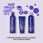 Purple conditioner bottle for brassy hair removal