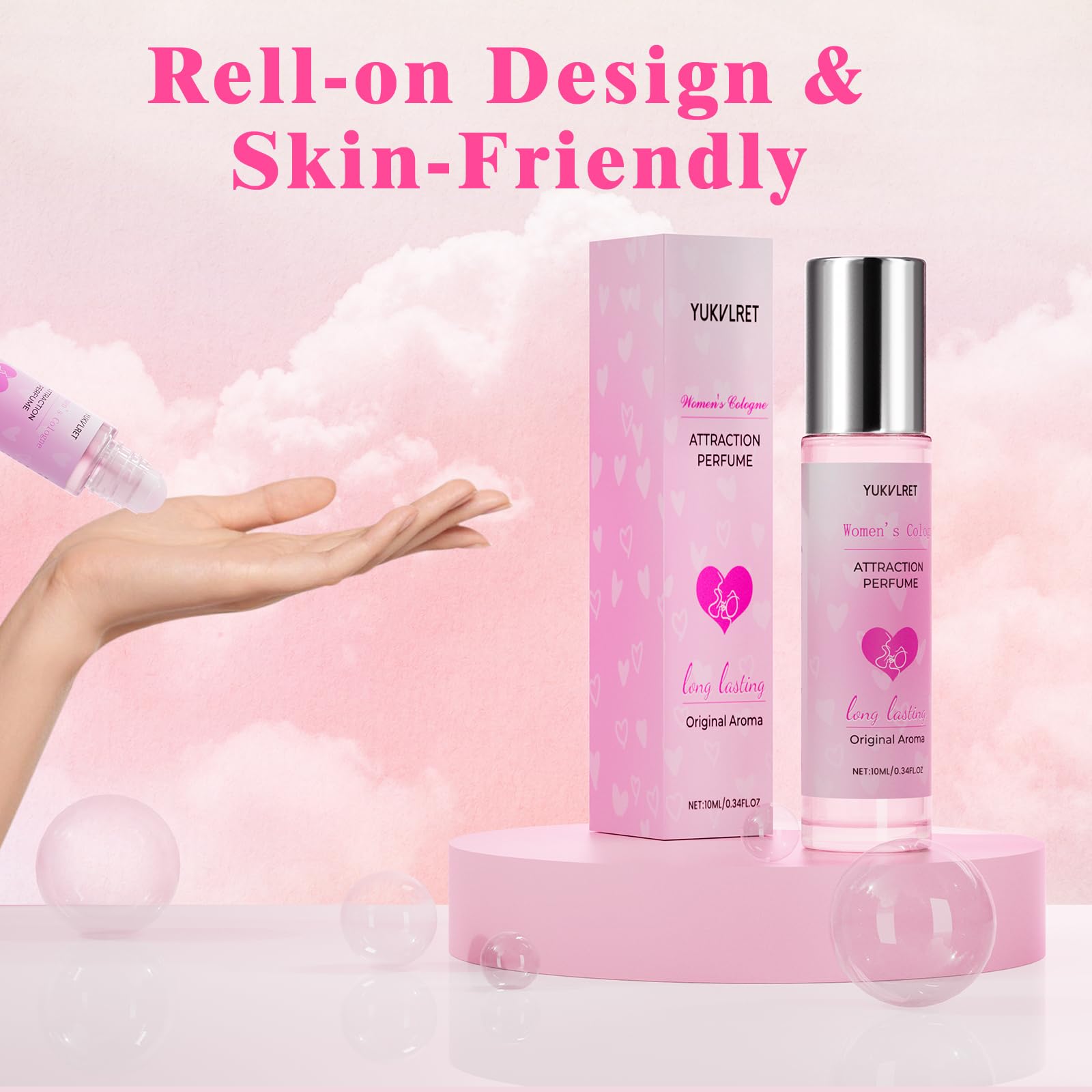 Nlieopda enhanced scents fruity perfume being applied to a wrist pulse point