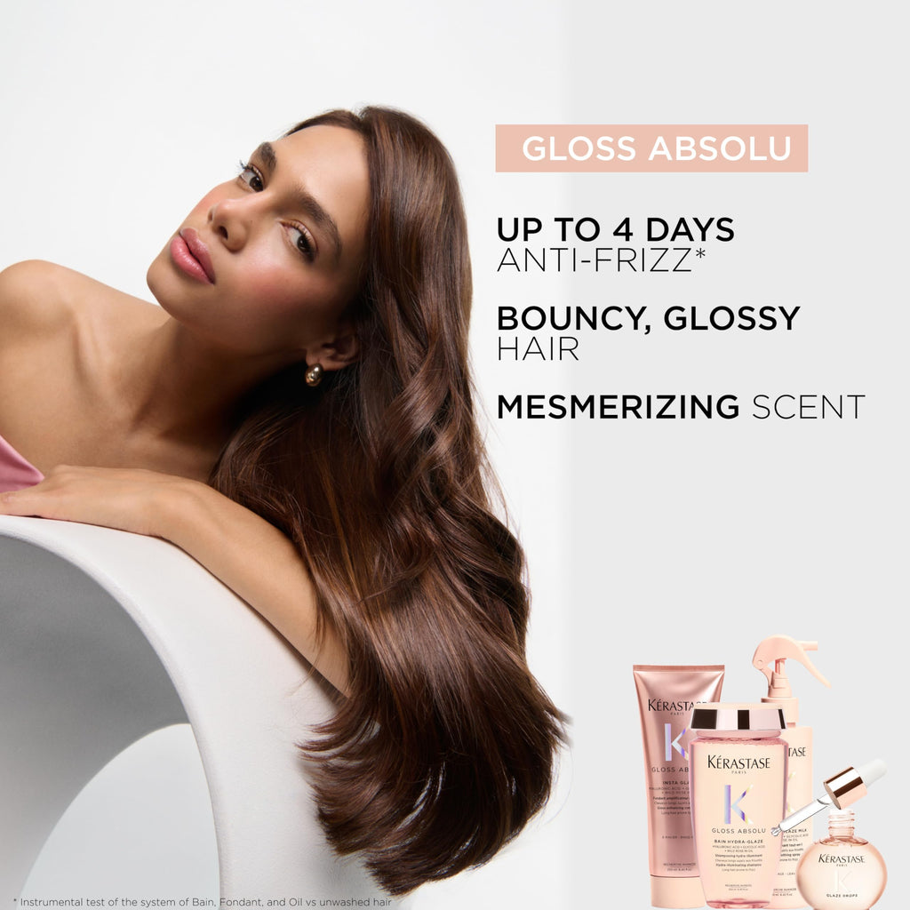 Top view of KÃ©rastase Gloss Absolu conditioner bottle cap