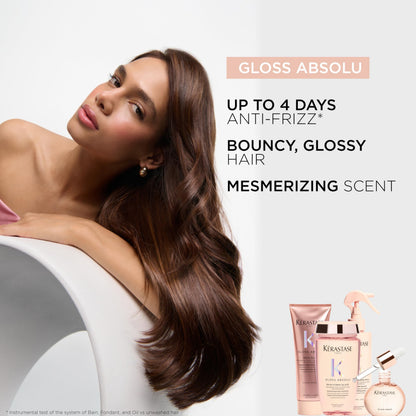Top view of KÃ©rastase Gloss Absolu conditioner bottle cap