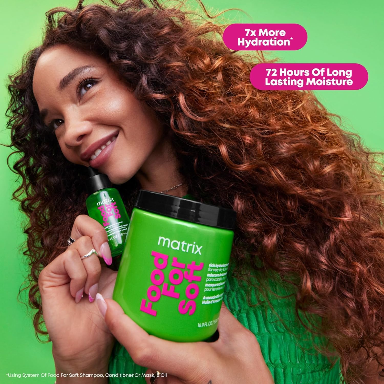 Matrix Food For Soft mask jar showing avocado oil branding