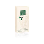 Authentic Coty Vanilla Fields fragrance spray revealing the light gold liquid color and text layout on the bottle
