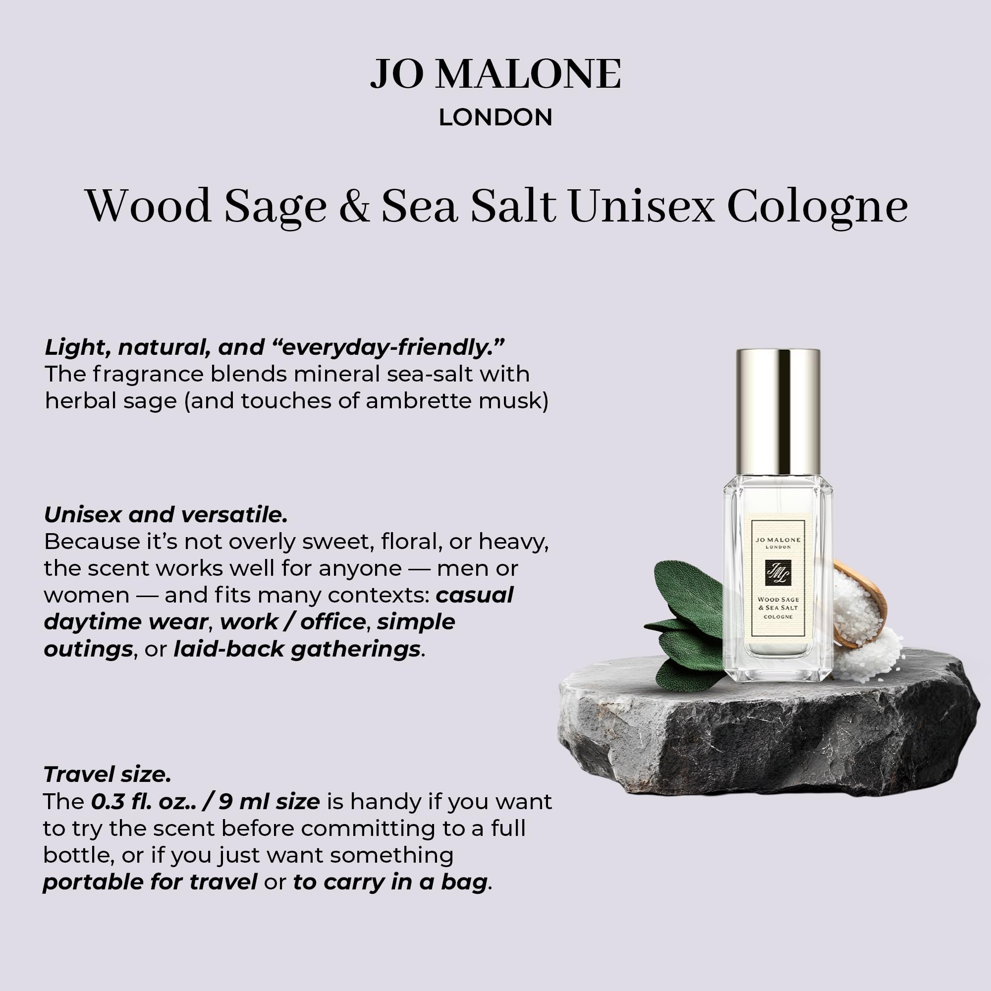 Jo Malone London luxury unisex fragrance deluxe sample bottle showing the silver spray nozzle