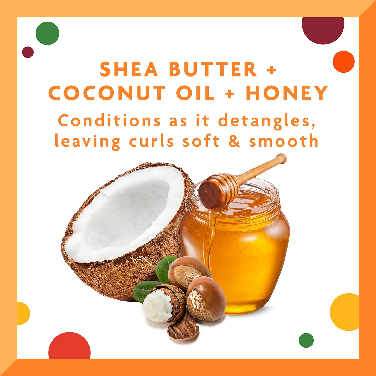 Back label of Cantu Care for Kids Conditioning Detangler with ingredients
