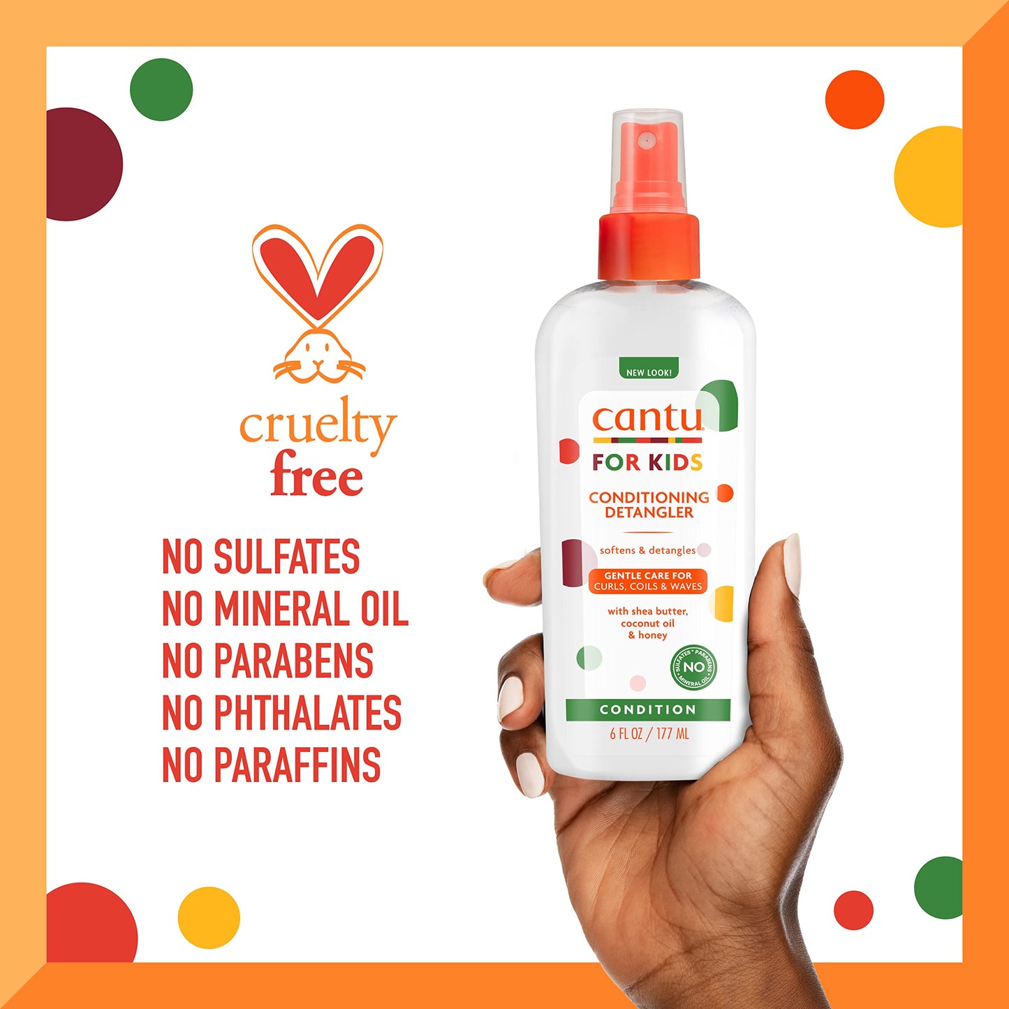 Cantu Kids Conditioning Detangler pump and nozzle detail