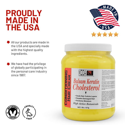 Moda Professional keratin and collagen infused deep hair conditioner for dry damaged hair types