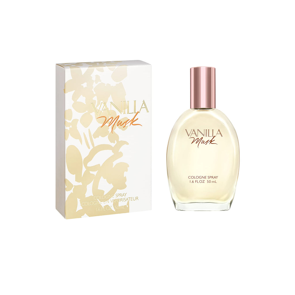 Authentic imported Coty Vanilla Musk packaging box showing ingredients