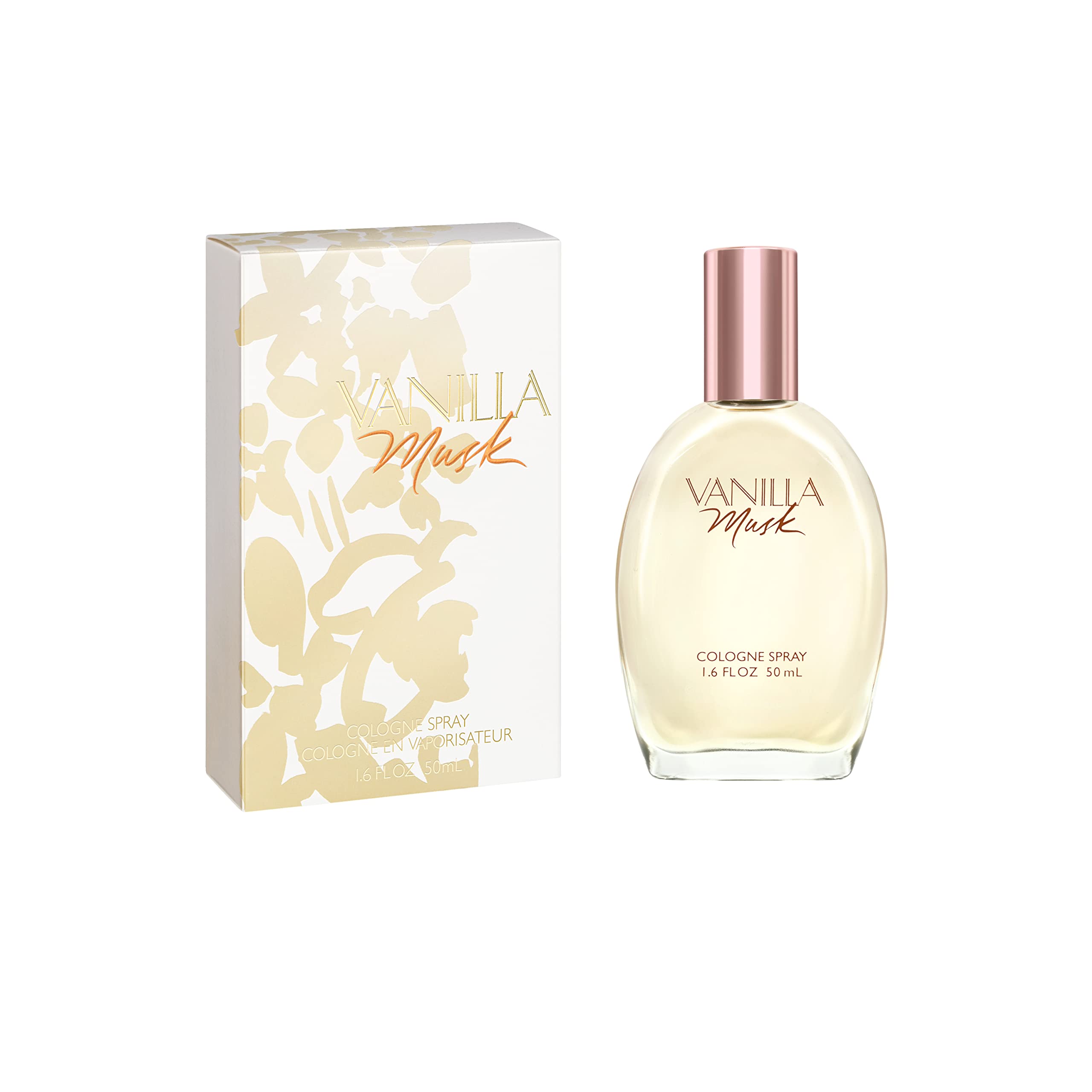 Authentic imported Coty Vanilla Musk packaging box showing ingredients