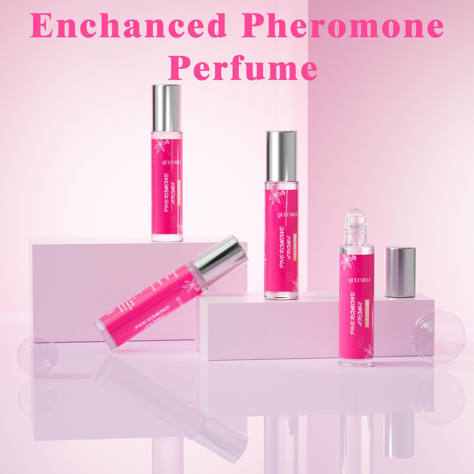 Long lasting women's pheromone fragrance oil travel size bottle