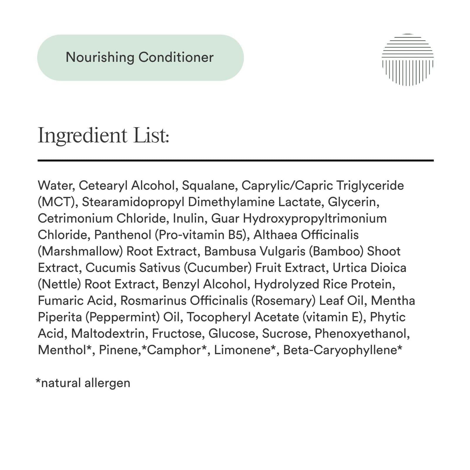 Dermazen hydrating hair care conditioner back label with usage instructions