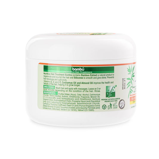 Authentic imported Silicon Mix bamboo hair mask container showing product details