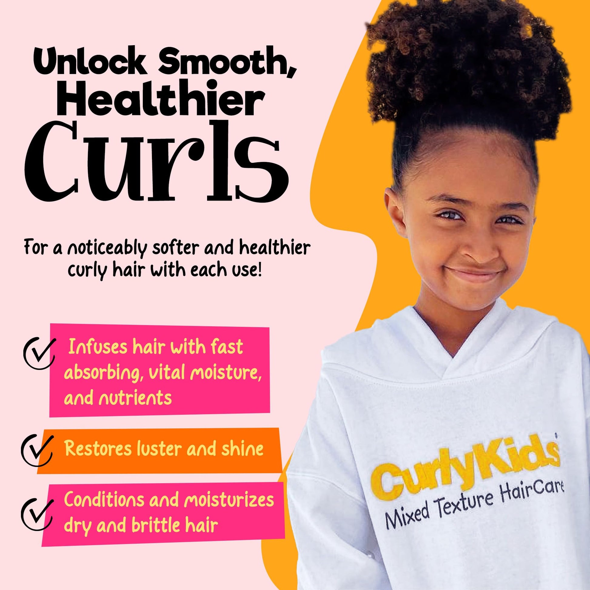 CurlyKids Mixed Texture HairCare Deep Conditioner open tub showcasing product texture