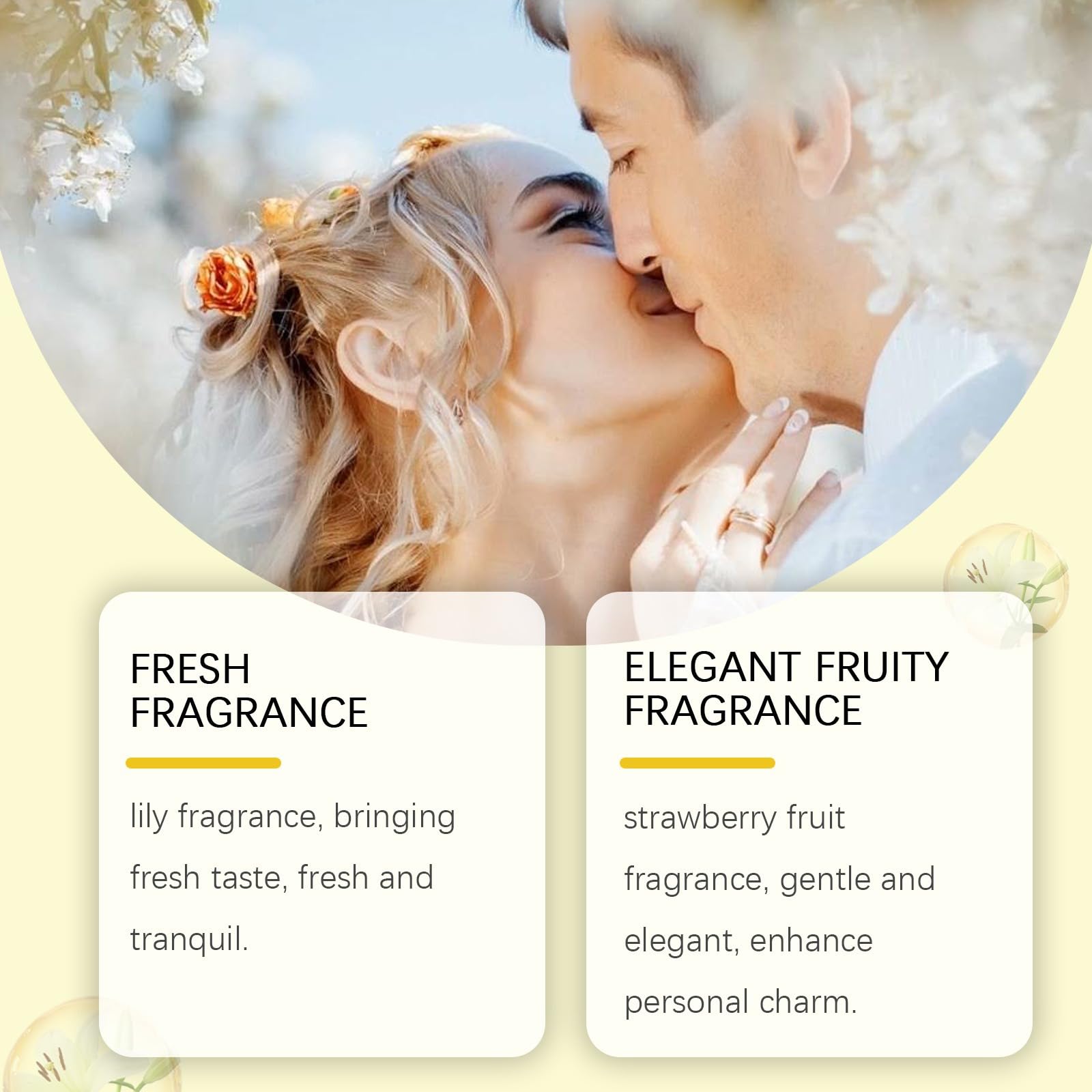 Travel size 50ml fresh lily fragrance spray for pulse point application