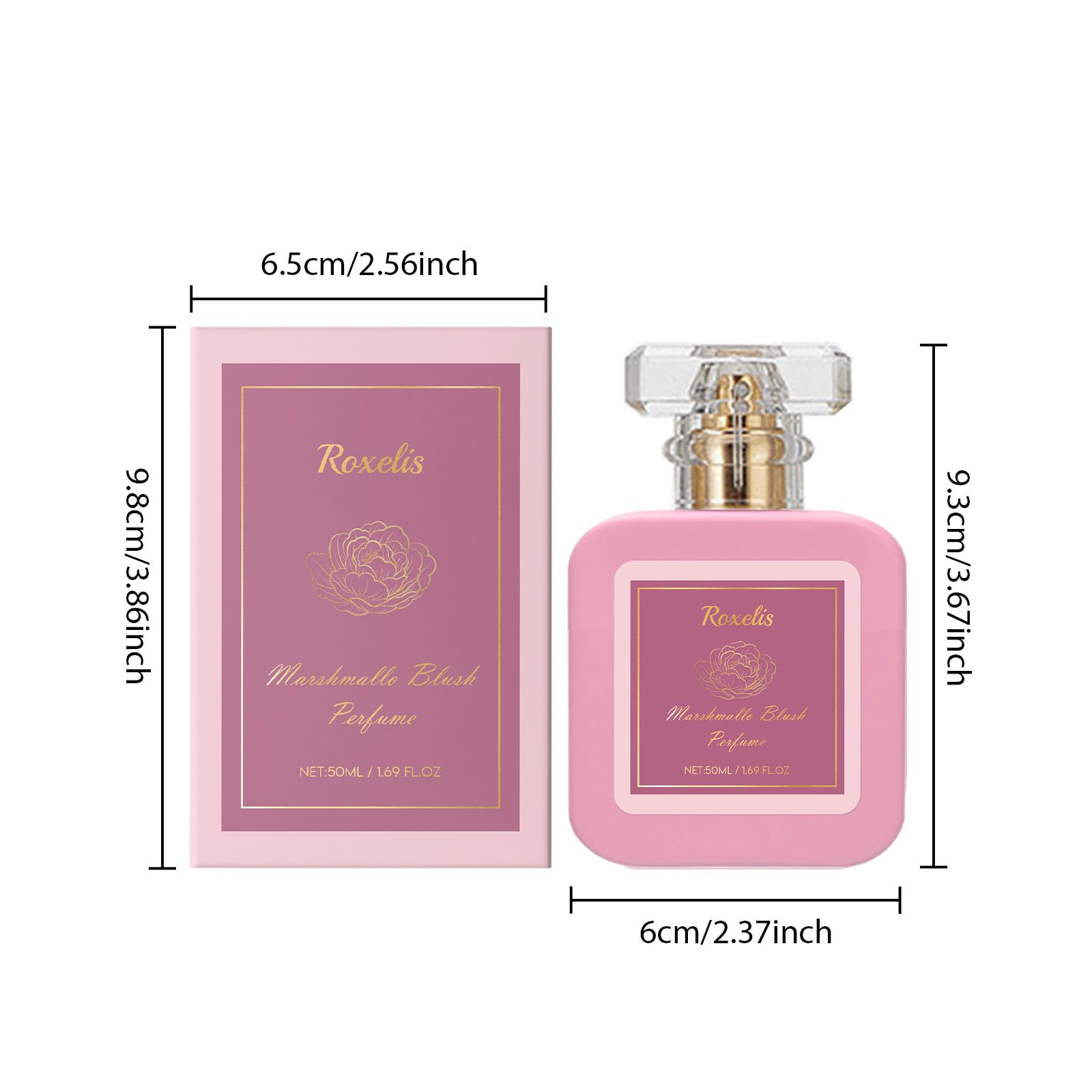 Side view of Aeviani 50ml strawberry vanilla mist showing the clear spray mechanism