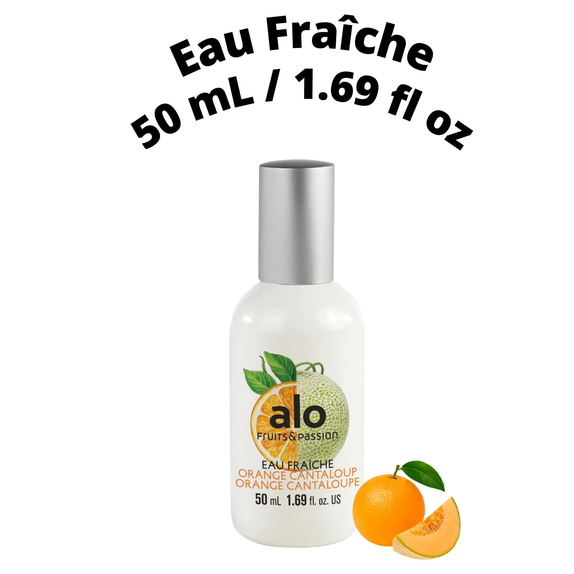 Imported Fruits and Passion luxury travel-friendly 50 Milliliters perfume mist bottle on a minimalist clean background.