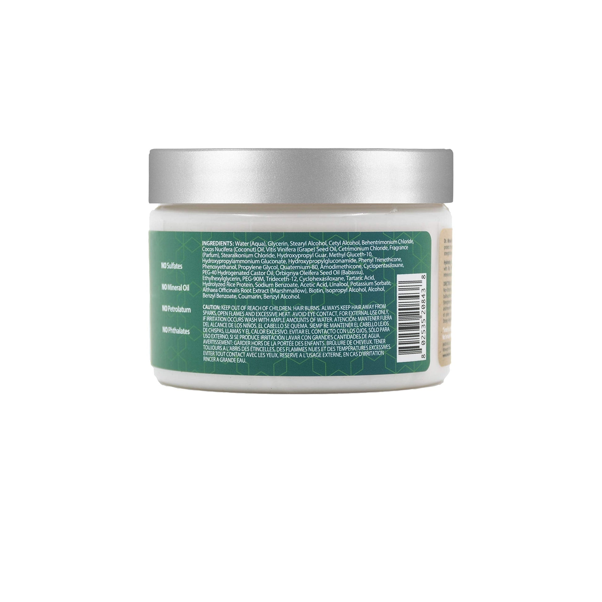 Dr Miracle's deep conditioning hair masque showing the product texture and brand labeling.