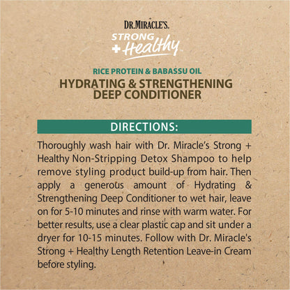 Dr Miracle's deep conditioner jar opened to reveal the creamy hydrating formula inside.