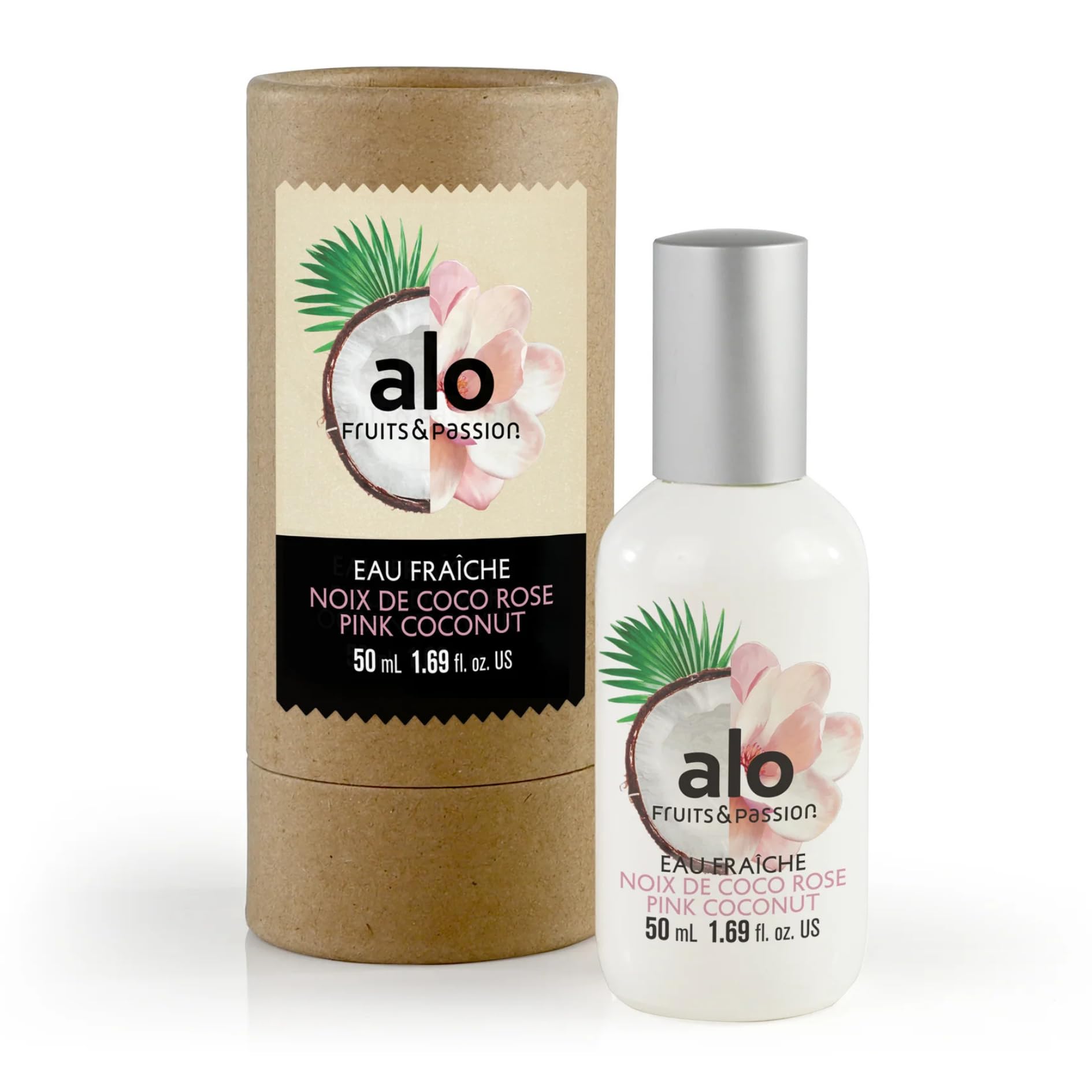 Cucina Pink Coconut Eau Fraiche light and airy warm weather body spray packaging