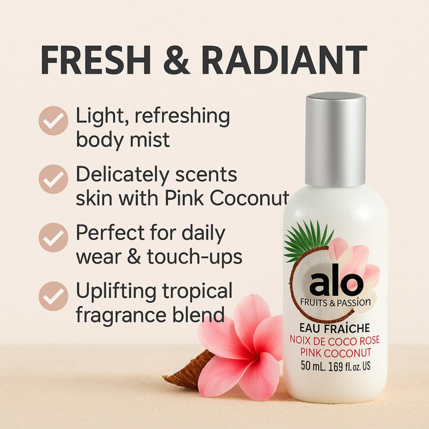 Fruits and Passion plant origin alcohol fresh perfume spray for daily wear