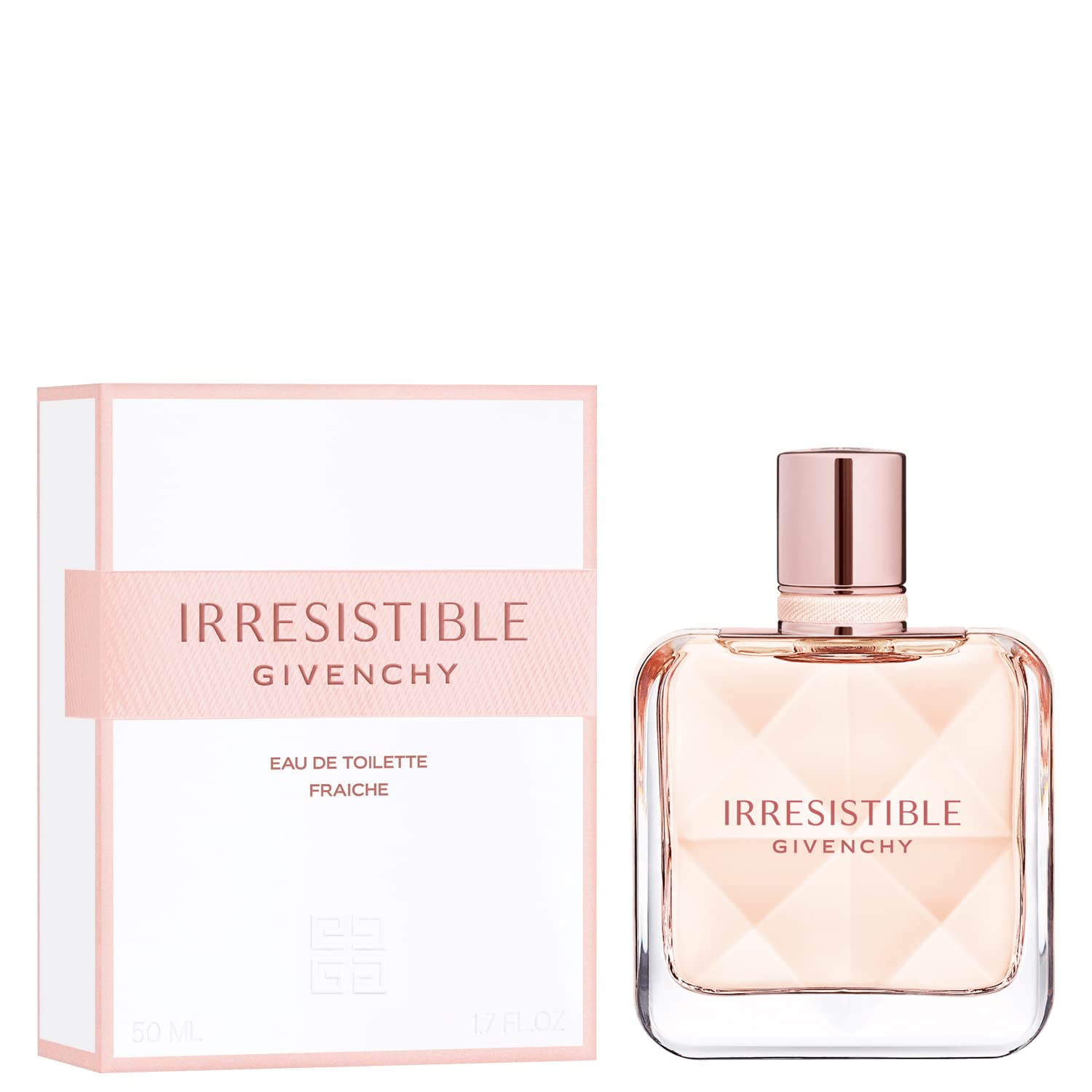 Imported Givenchy Irresistible Fraiche 1.7 Fluid Ounce prismatic glass spray bottle