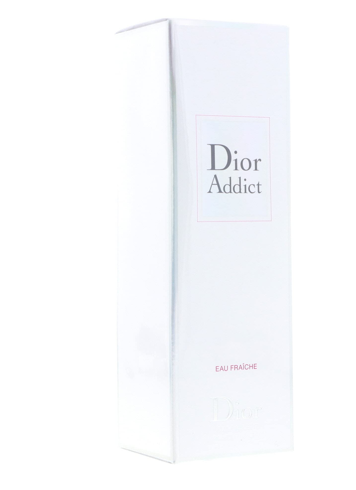Dior Addict Eau Fraiche 100ml spray bottle showing new packaging design details