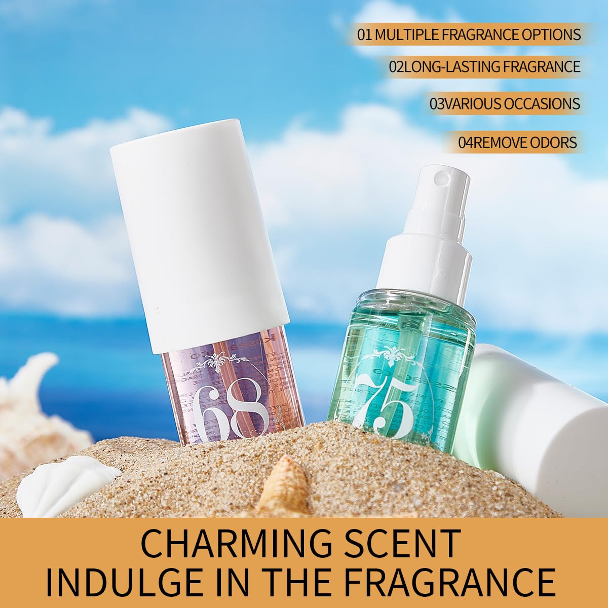 Ksseacoco Cheirosa 68 fruity floral hair and body mist packaging details