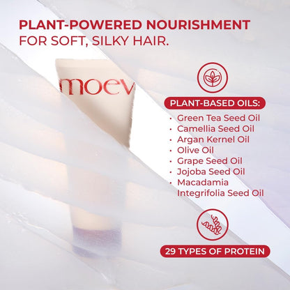 Full range presentation of the authentic Moev Korean hair care treatment line available on Rudra Retails.