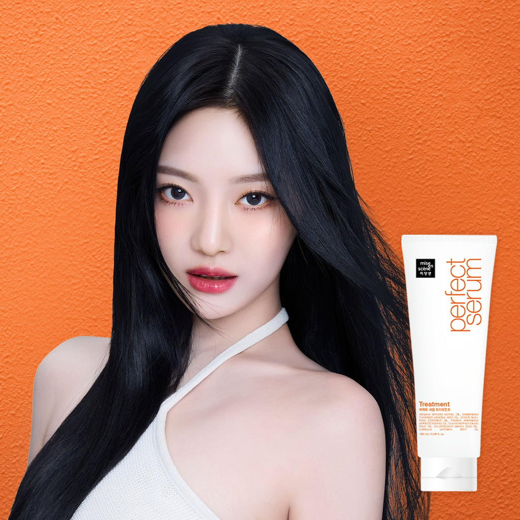 Mise En Scene hair mask bottle back label displaying ingredient details and capacity.