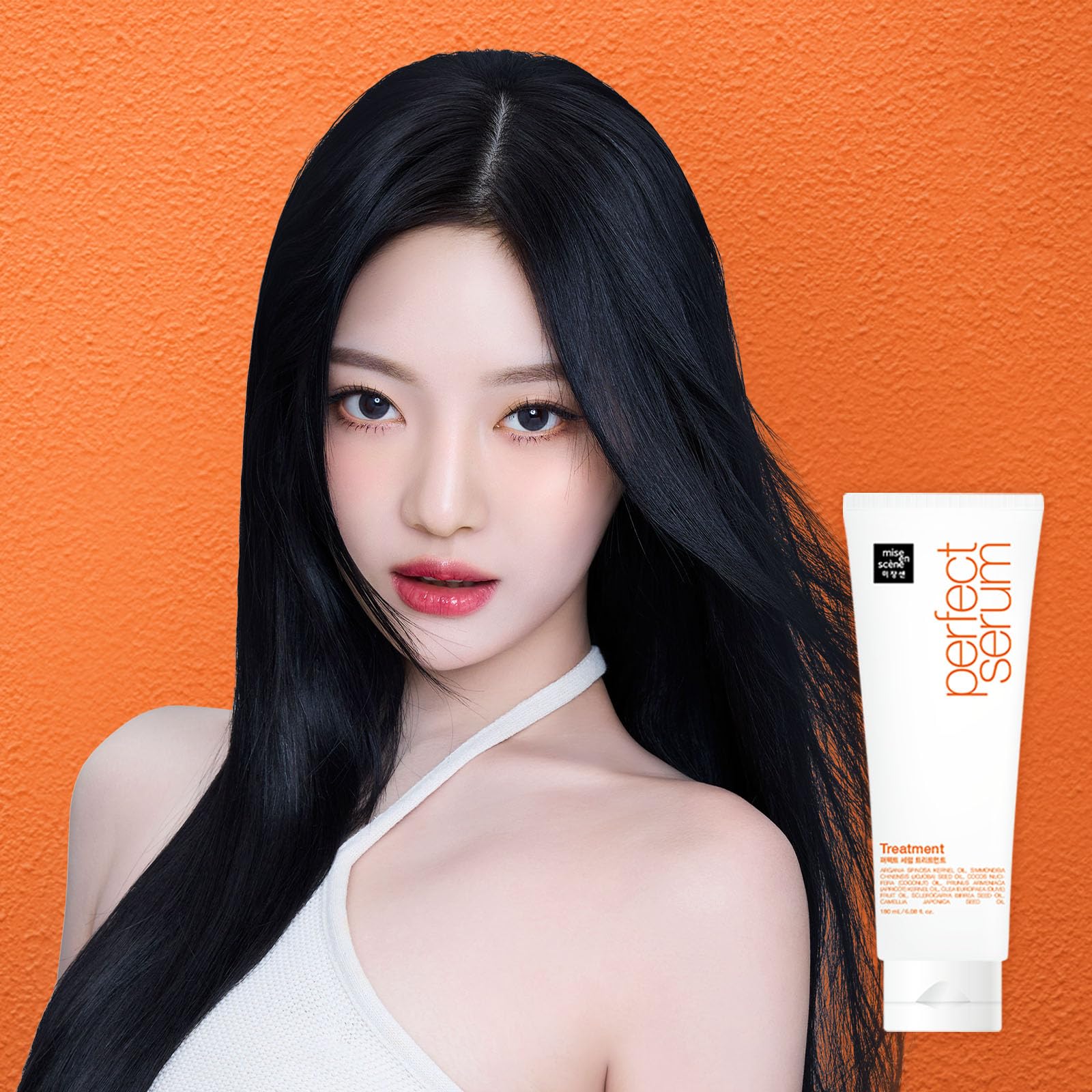 Mise En Scene Korean hair mask tube showing original packaging text details