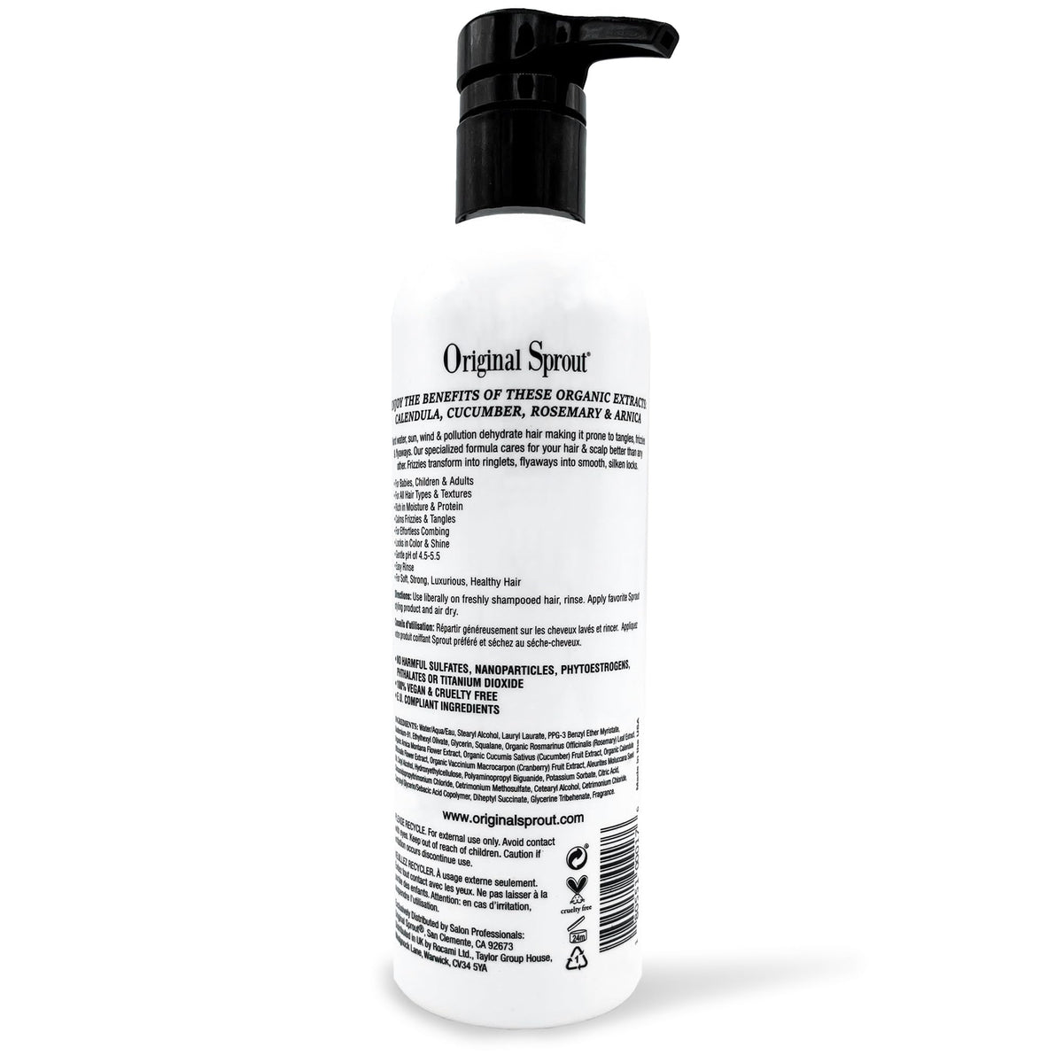 Original Sprout hair repair treatment bottle label details