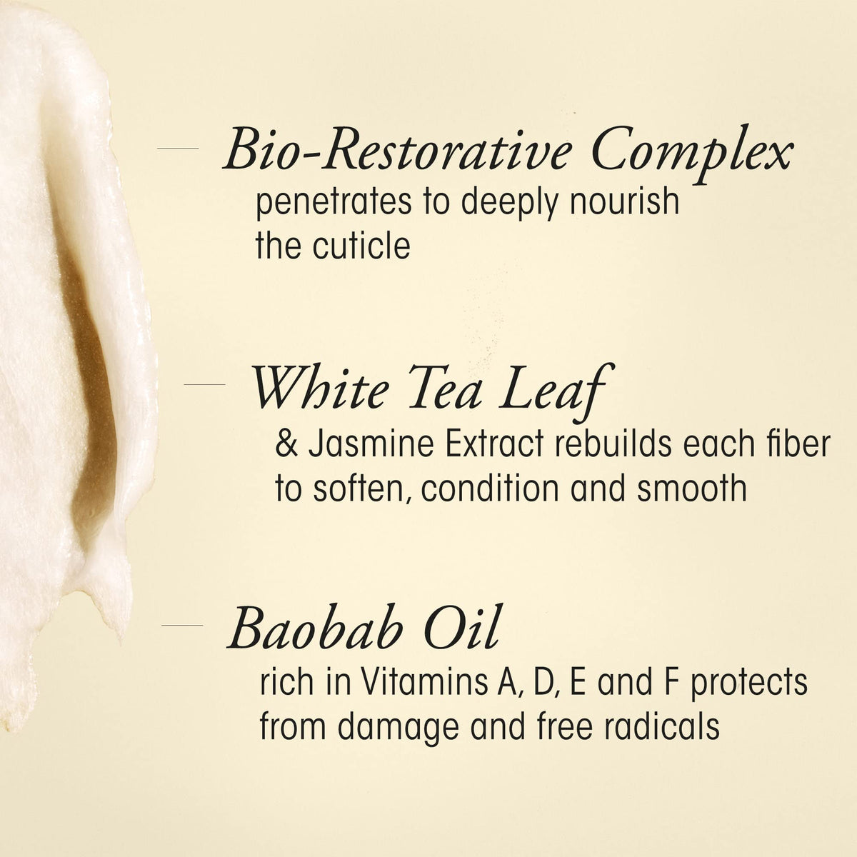 Oribe Gold Lust hair masque back label information