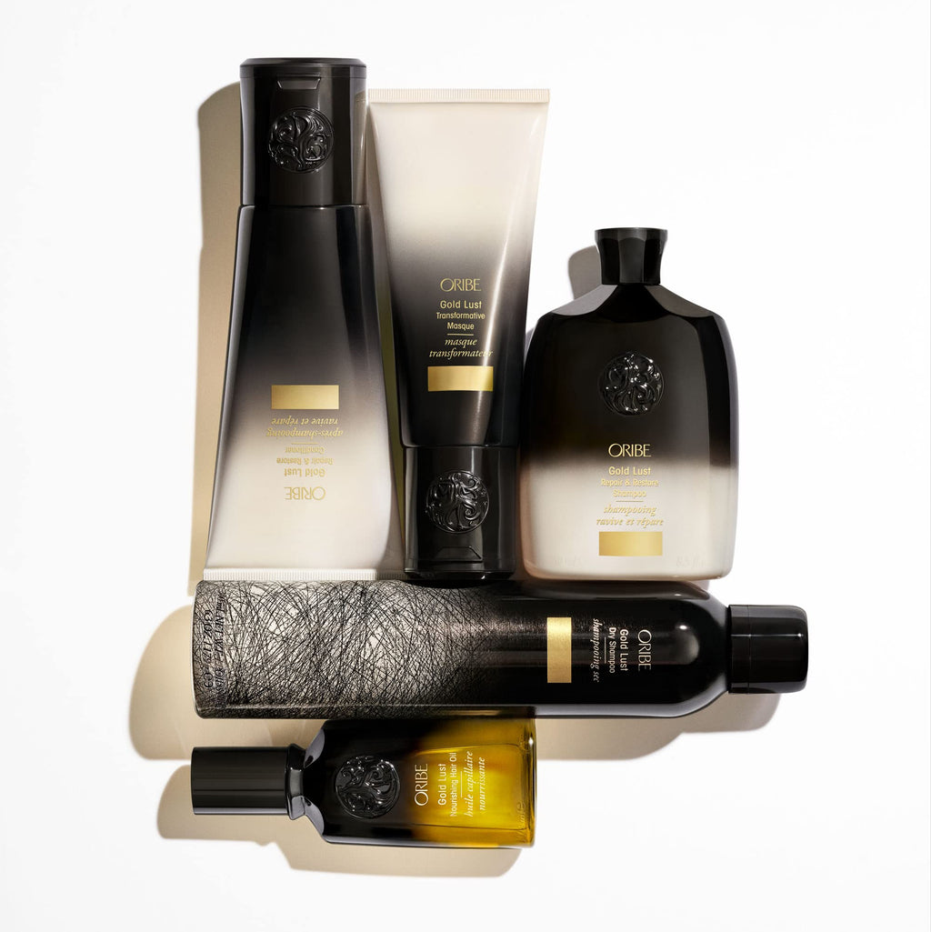 Oribe luxury hair care travel set product display